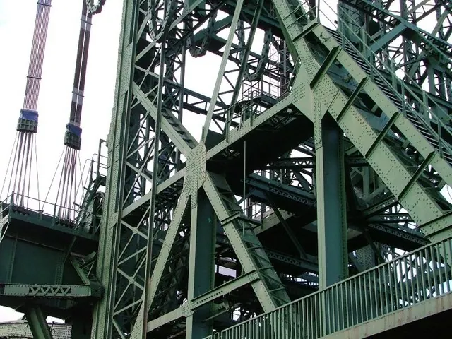 Newport Bridge - Detail of the Foot of the East Tower