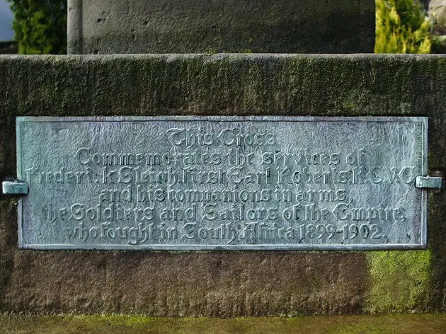 War Memorial, Hurst Green, (Boer War 1899-1902), Plaque