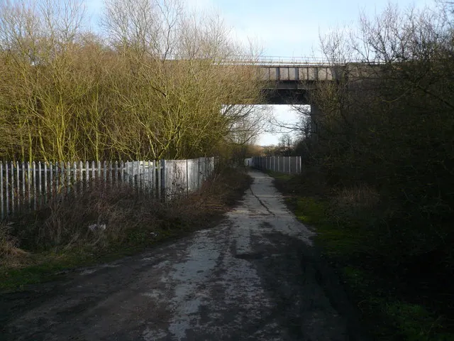 Westhouses - Approaching Railway Bridge from Park Mill Drive