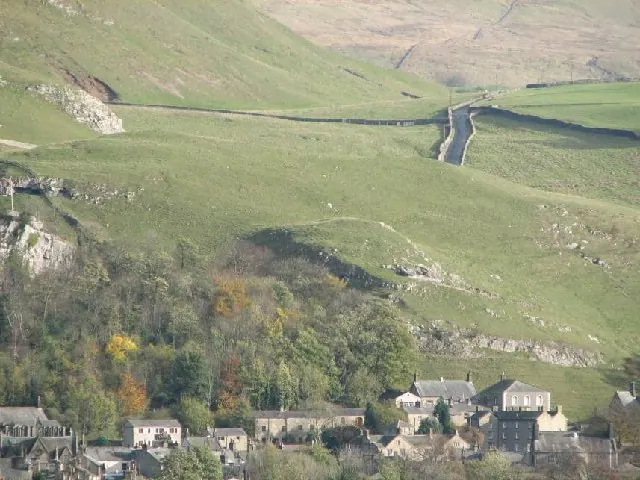 Looking East across Settle from the Giggleswick Chapel