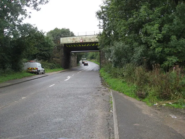 Wales - Railway Bridge crosses over Mansfield Road (A618)