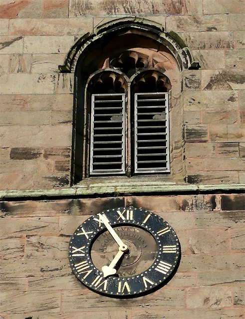 St James's Church tower (detail), Audlem, Cheshire