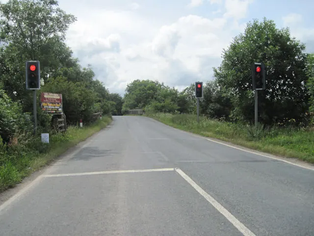 Waiting to cross the railway