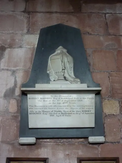 Parish Church of St. Bertoline, Barthomley, Memorial