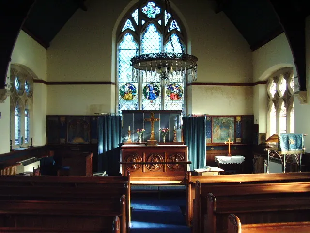 The interior of the chapel at Waddington Almshouses