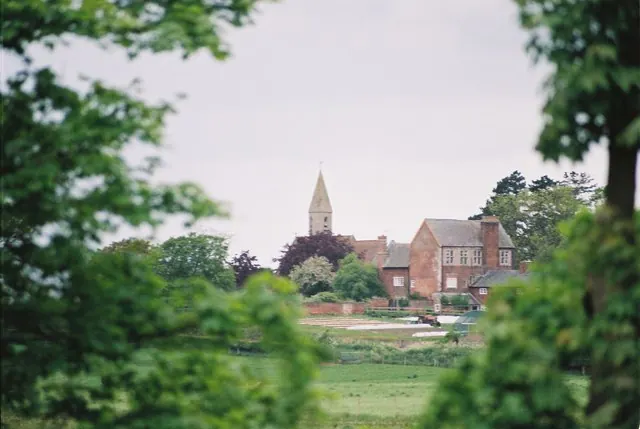 a View of Bettisfield Hall Farm and Church