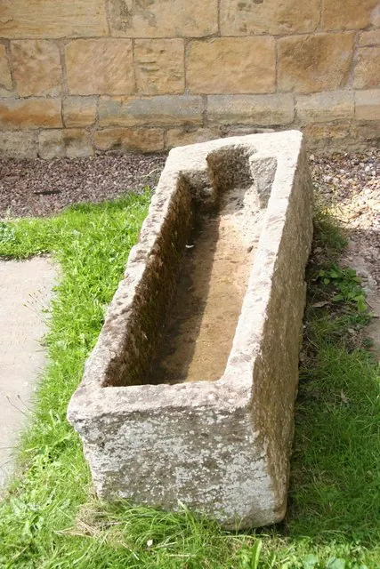 Medieval stone coffin