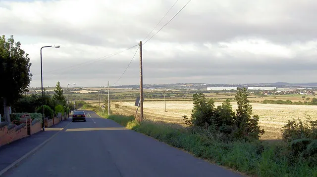 View across the Dearne Valley from what were the pit houses of Barnburgh colliery.