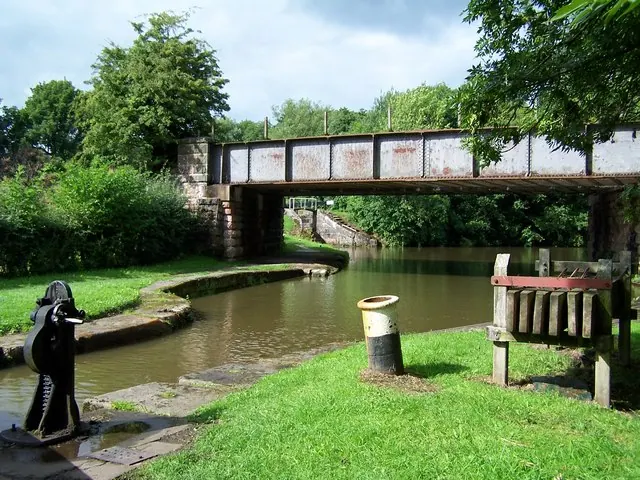 Disused railway bridge between Bosley Locks 11 and 12, Macclesfield Canal