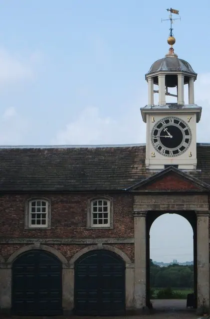 Clock tower in stable block at Dunham Massey Hall