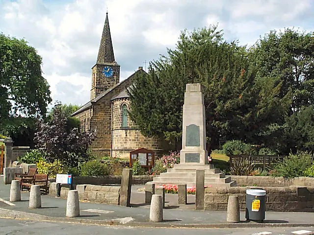 Pool war memorial and church