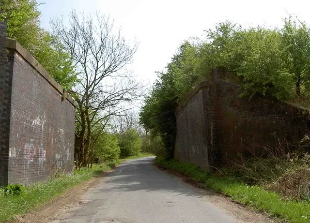 Former bridge abutments on Newhall Lane