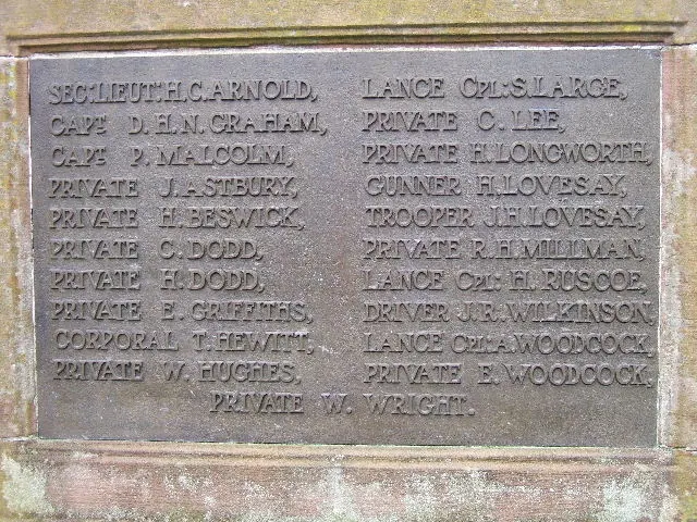WWI Memorial, Great Barrow