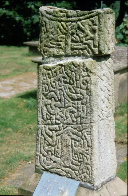 Saxon cross, Prestbury churchyard.