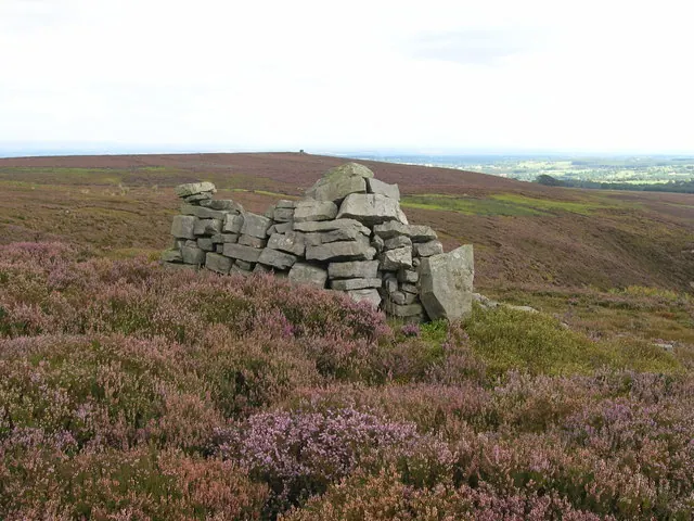 Ruined stone shelter overlooking Black Dike