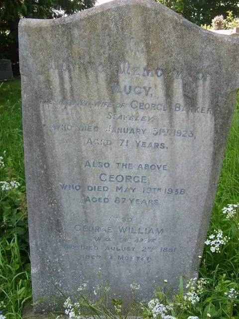 Gravestone in Staveley churchyard