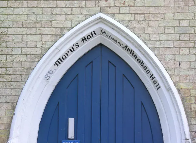 Saint Mary's Hall detail of doorway