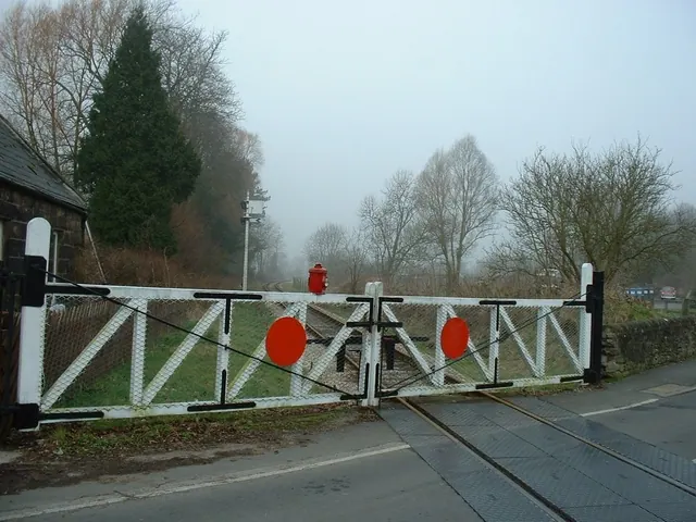 Looking North at Church Lane Crossing