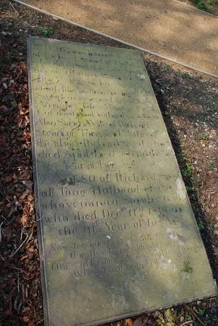 Gravestone from 18th century, Tong church
