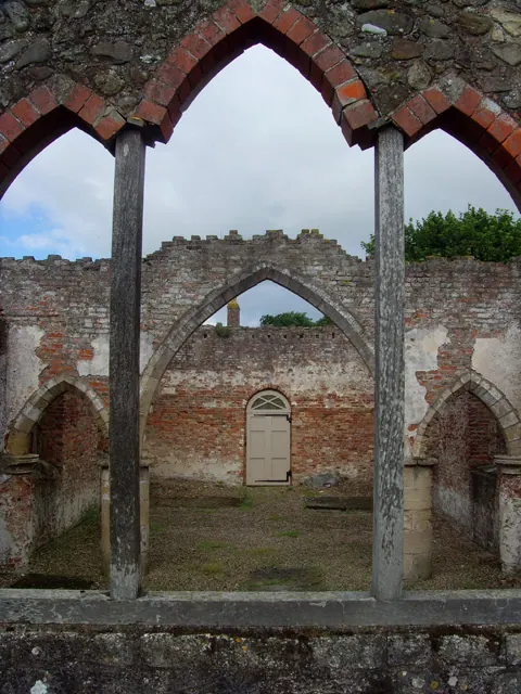 Through the arched window, Nunkeeling Church