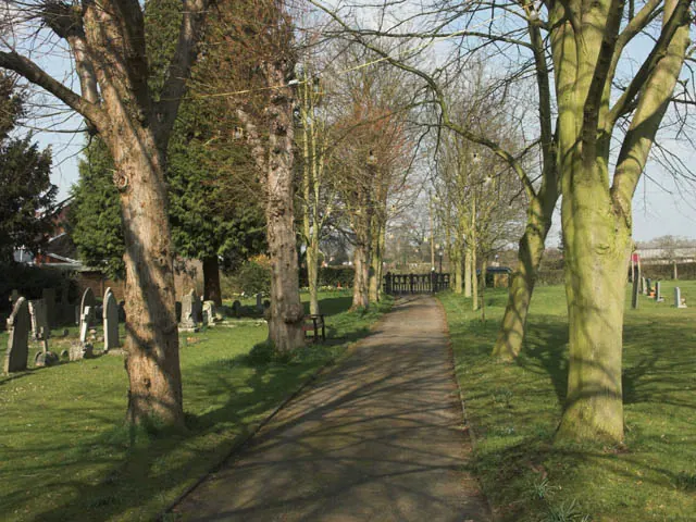St Wilfred's Churchyard, looking towards the road