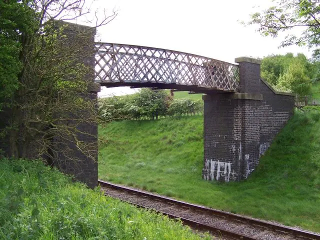 Footbridge over the Embsay and Bolton Abbey Steam Railway Line track