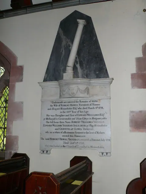 Memorial in Erbistock Church