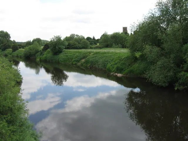 Holt Church and River Dee from Farndon bridge