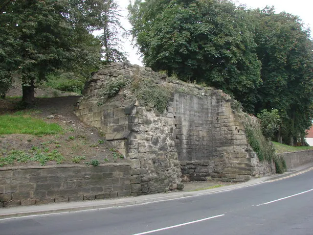 Part of the ruins of Pontefract Castle