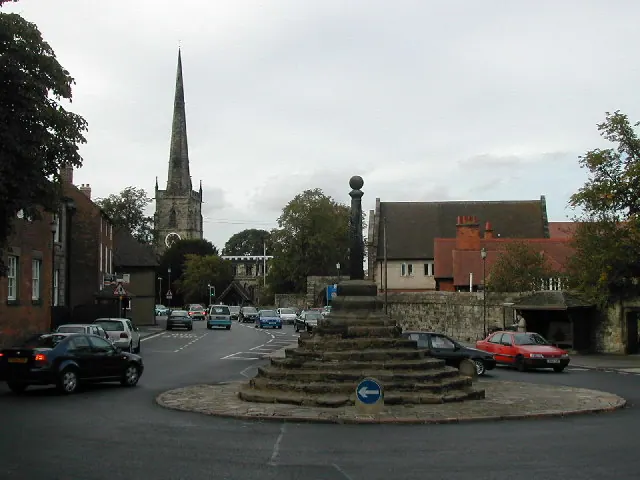 Repton cross and Church tower