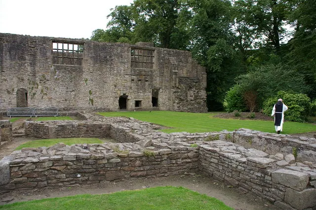 Abbot Paslow?? in the ruins of Whalley Abbey
