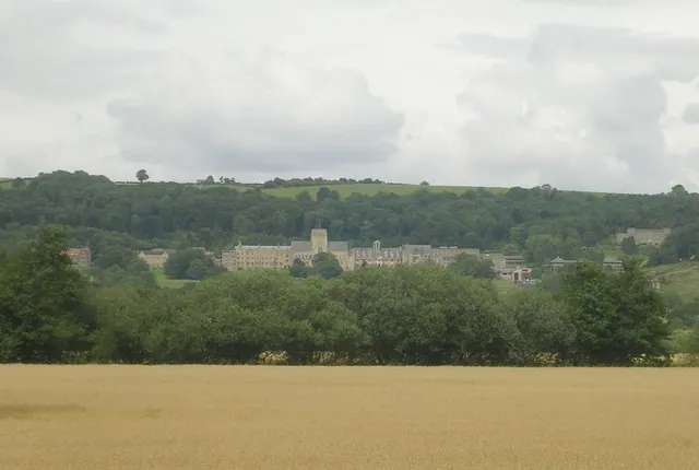 View of Ampleforth Abbey & College from end of Driveway