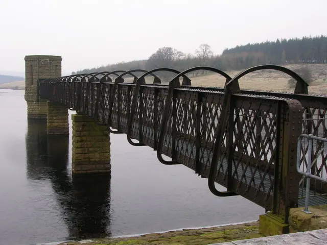 Valve Tower and access bridge: Stocks Reservoir