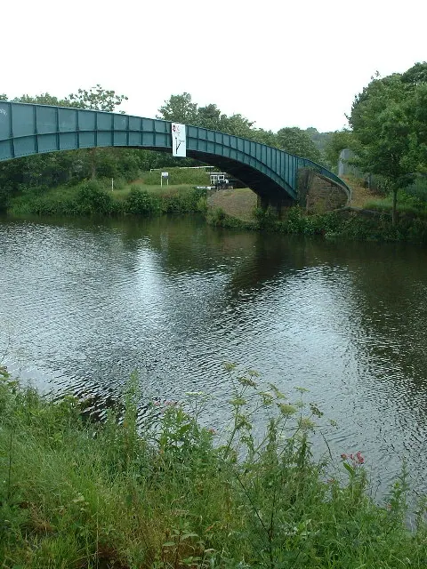 Towpath Bridge crossing the River Calder