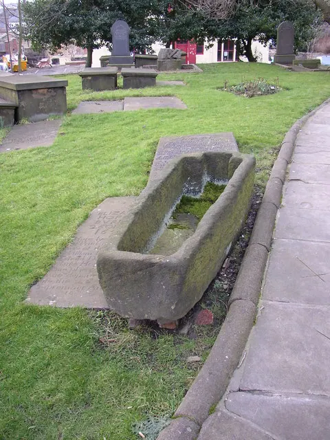 Stone coffin, St Oswald's Churchyard, Guiseley