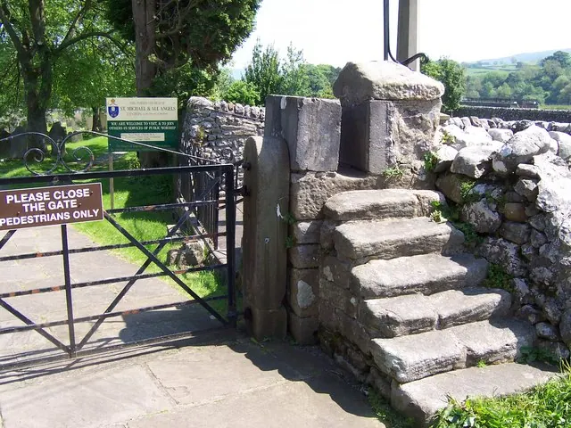 Former Mounting Block at the entrance to Churchyard of St Michael and All Angels, Linton