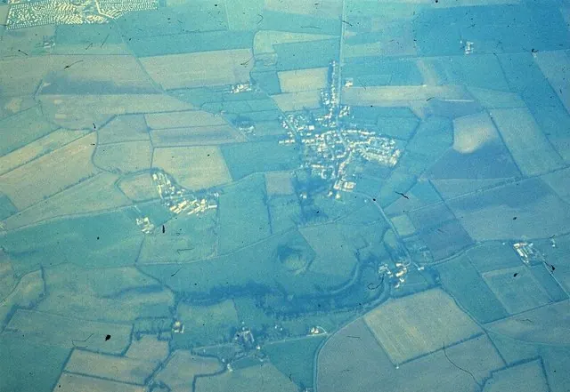 Skipsea Castle and Skipsea village