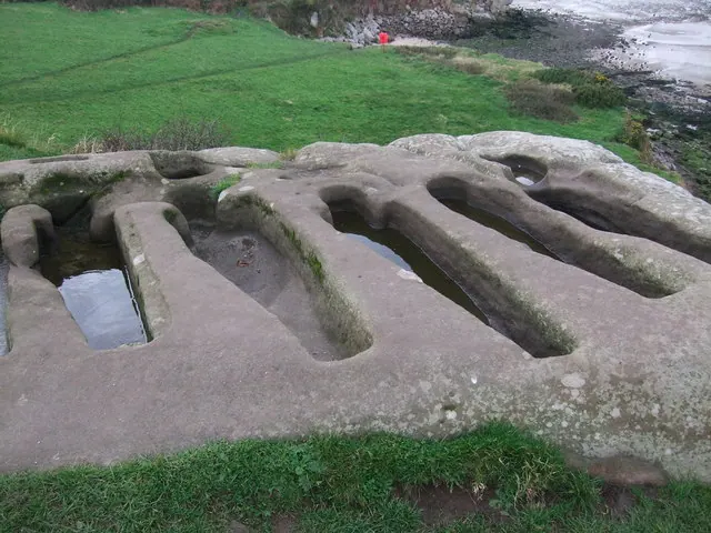 Stone graves at St Patrick's Chapel, Heysham