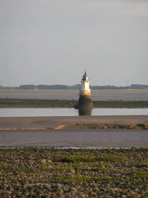 Abbey Lighthouse from across the River Lune