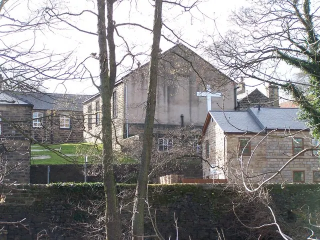Rear view of Zion Chapel, Oughtibridge taken from across the River Don