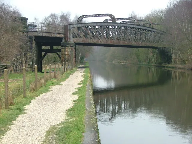 Disused Railway Bridge crossing the Calder & Hebble Navigation Canal