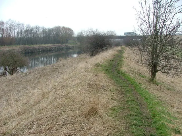 The M1 Motorway crossing the River Calder