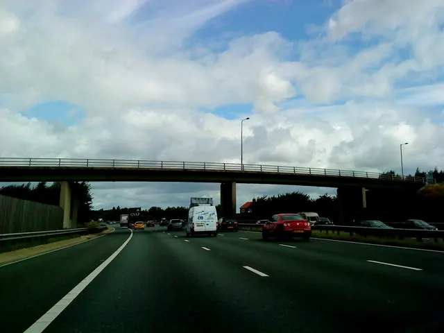 The A168 crosses the A1(M)