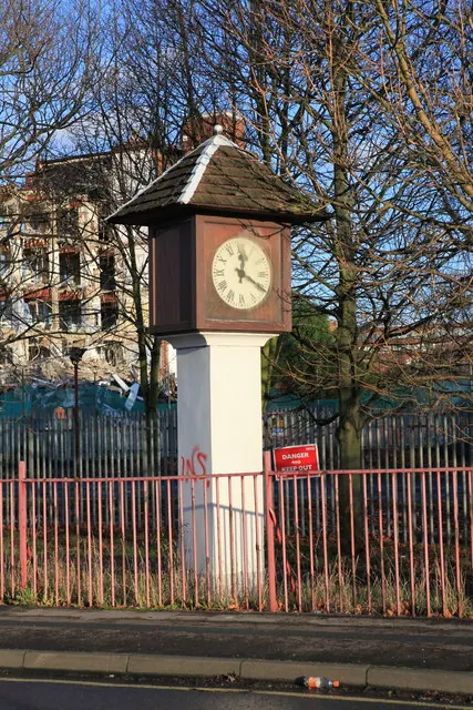Clock tower outside the former Rowntree's factory