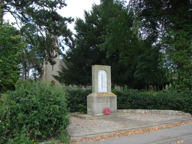 Lower Dunsforth War Memorial, on the roadside in front of St Mary's Church.