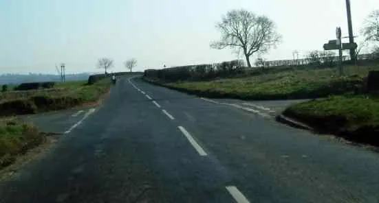 Church Lane crossroads east of Kirby Hill