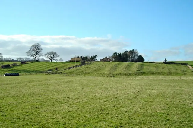 Ridges in fields near Marigold Hall