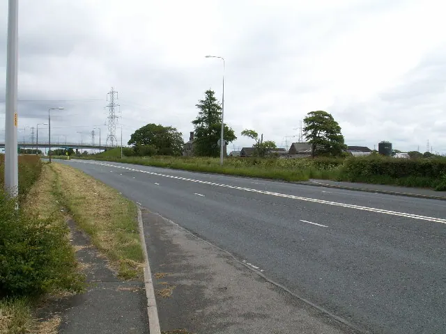 The A583 and Old Hall Farm