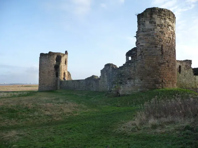 Two ruined towers at Flint Castle