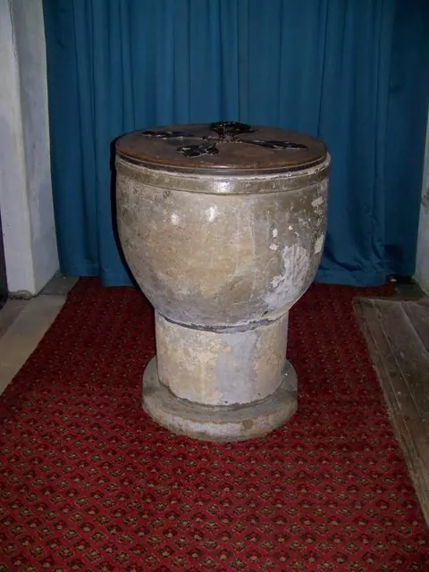 Font at St Giles Church, Lockton